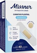 CURATIVO FLEXIVEL TRANSPARENTE MISSNER (BAND AID)