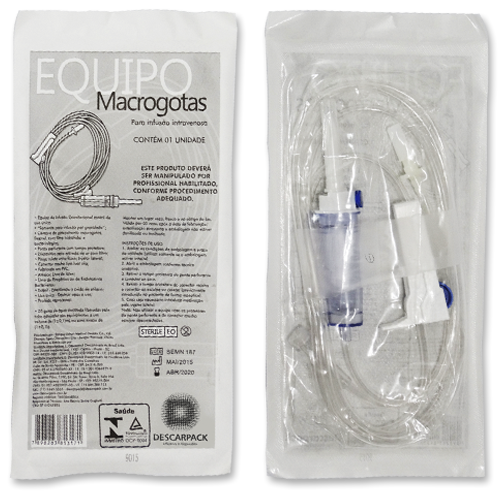 EQUIPO MACRO C/ INJ. LATERAL LUER SLIP UND DESCARPACK
