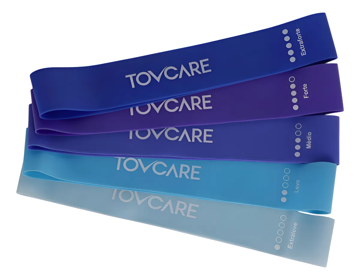 KIT FAIXAS ELASTICAS 5 FORCE MINI BAND TOVCARE