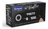 LUVA NEWFLEX BOMPACK PRETA  - TAM.:G
