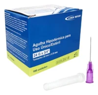 AGULHA HIPODÉRMICA 24GX3/4 20X0,55 LABOR IMPORT - PURPURA
